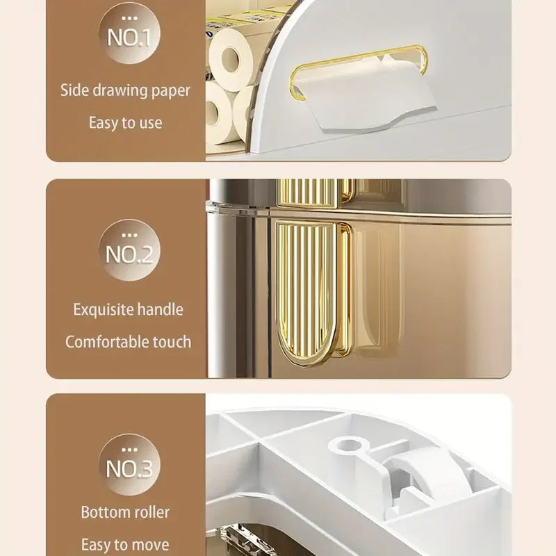 BathroomBliss Rolling Cabinet | Space-saving bathroom solution with wheels for easy moving