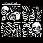 140PCS Halloween Window Clings Decor - Double-Sided Removable Stickers For Indoor Halloween Party Decorations