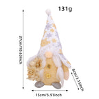 Gnome figure with hat in gold and silver look
