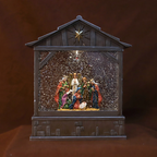 Christmas Nativity Music Box with Snow Effect