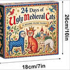 Advent calendar with medieval cat figures