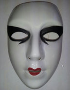 Cesar Painted White Female Semi-Rigid Plastic Face Mask