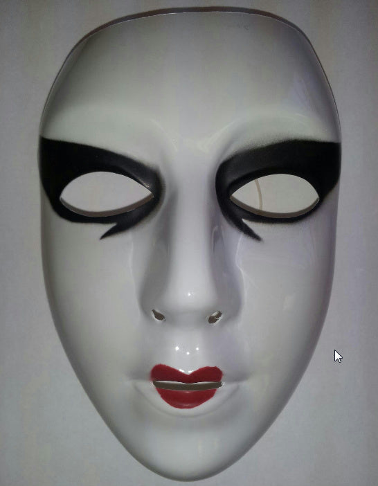 Cesar Painted White Female Semi-Rigid Plastic Face Mask