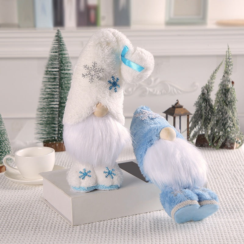 Christmas Elf Figurine with Snowflake Design