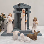 7-piece crib figures set made of resin