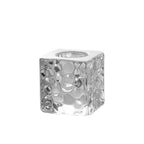 Modern glass candle holder for taper candles