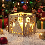 Christmas wooden lampshade decoration