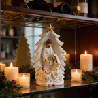 Decorative nativity figures made of resin, 3-piece set