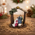 Cartoon Christmas nativity scene made of resin