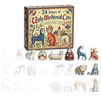 Retro Advent Calendar with Cat Figures, 24 Days