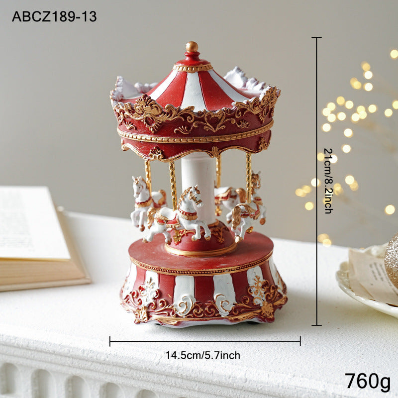 Christmas music box made of synthetic resin