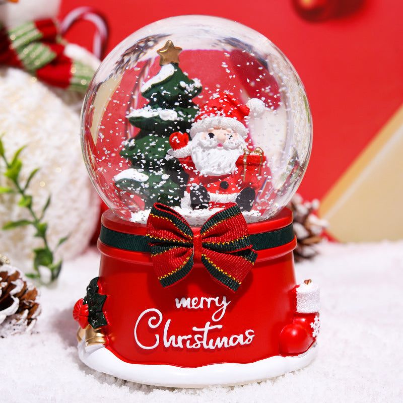Christmas snow globe music box