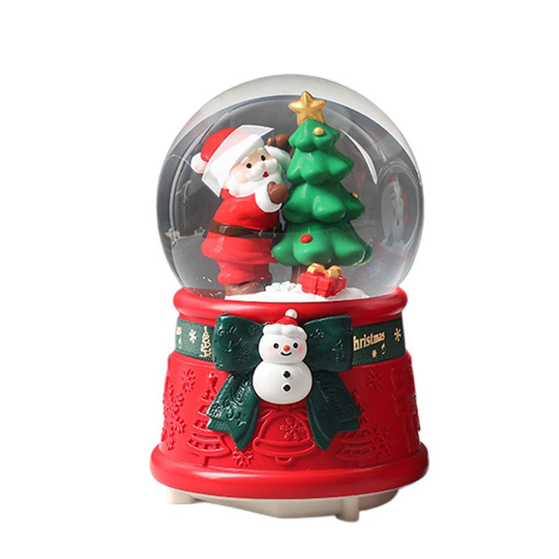 Christmas Snow Globe Music Box with Light