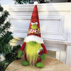 Christmas Elf Figure in Grinch Style