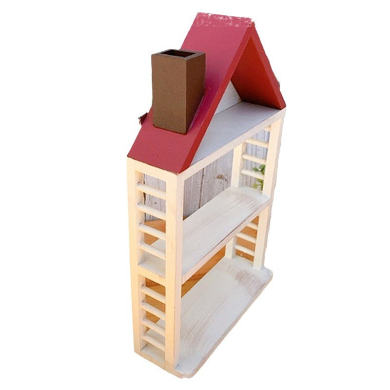 Decorative wooden Christmas house in two sizes
