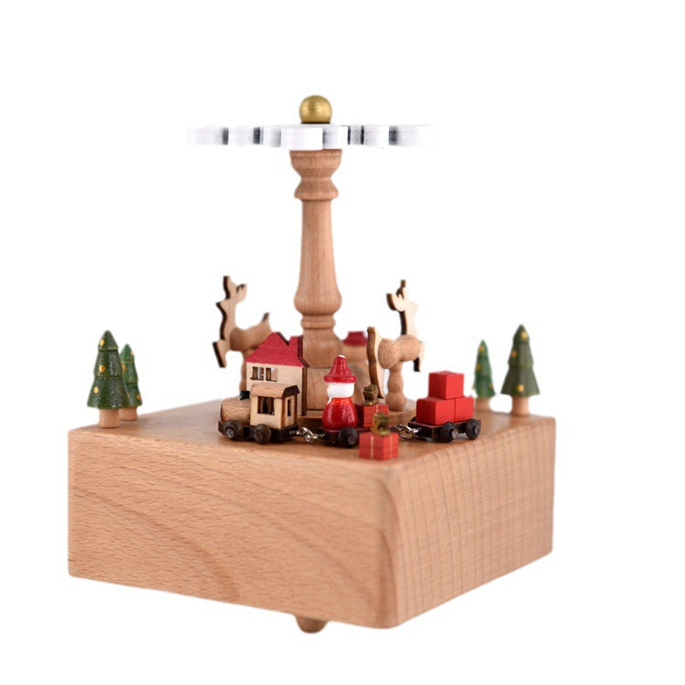 Solid wood music box made of beech wood