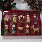 Nativity scene set made of natural resin