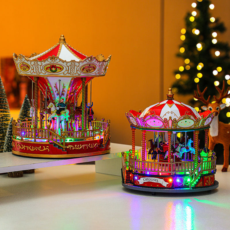 Christmas carousel music box made of PVC