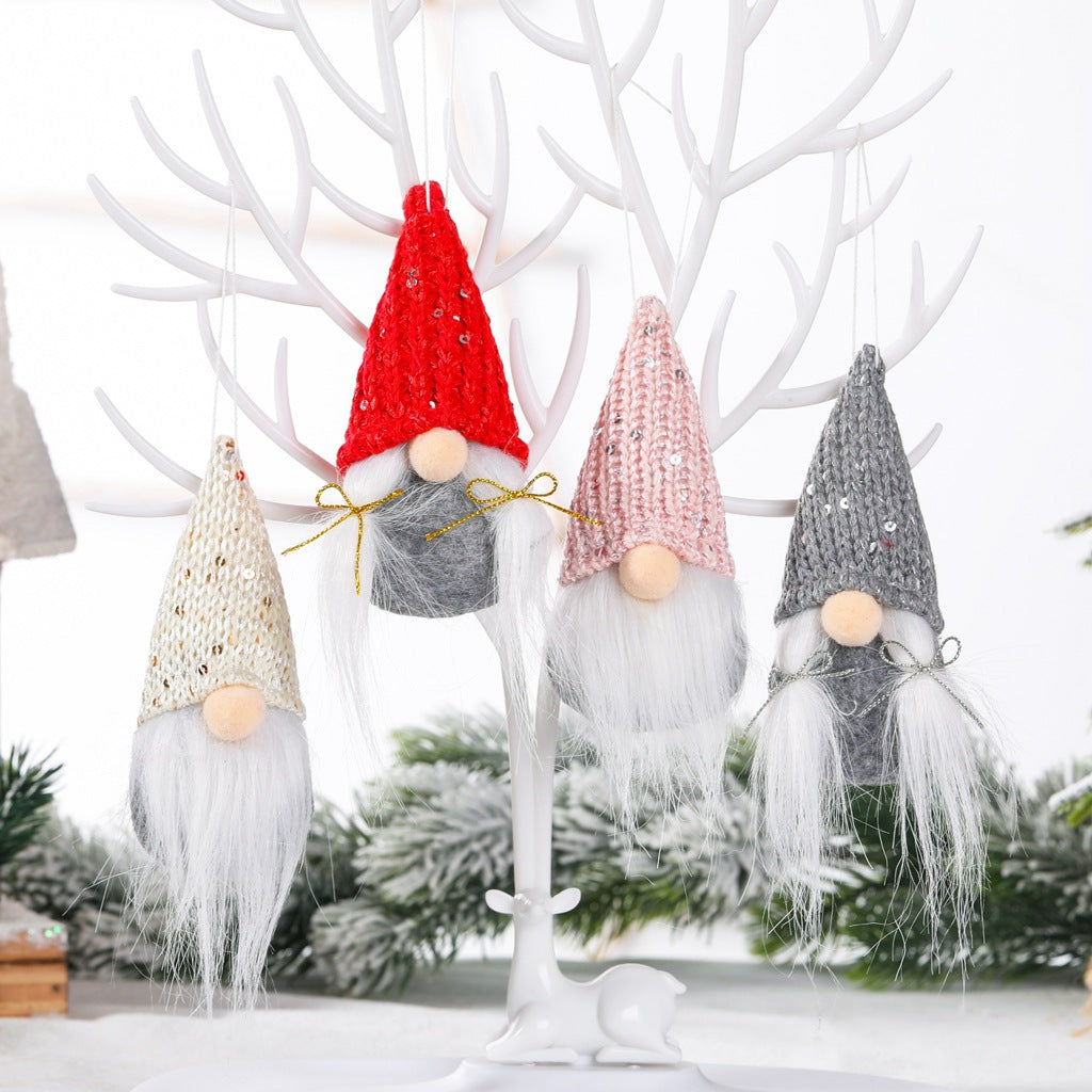 Christmas Gnome Pendant with Sequins