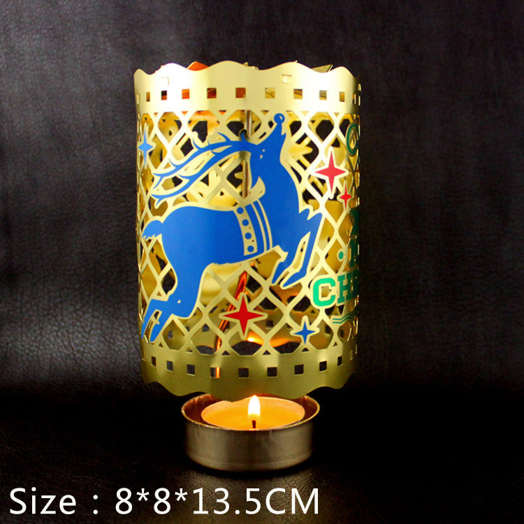 Rotating tealight holder made of brass, classic design