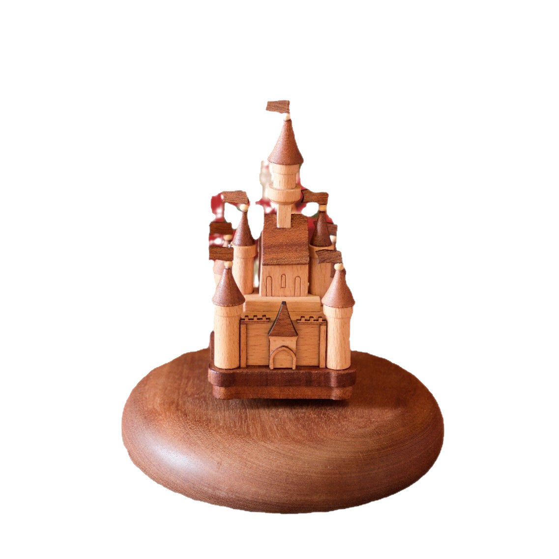 Wooden music box with various melodies