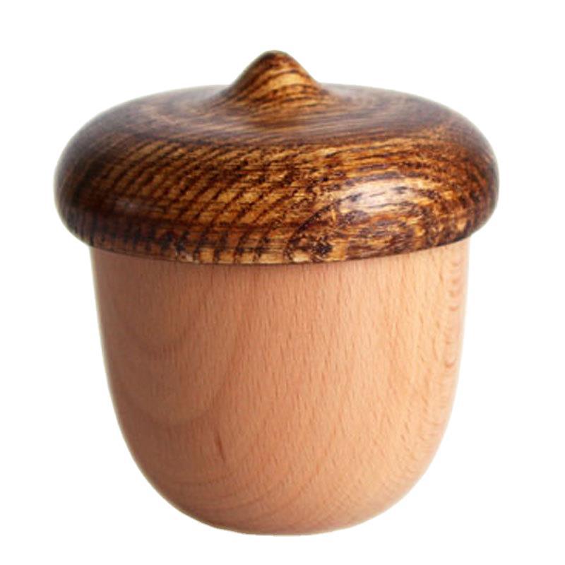 Creative acorn music box made of beech wood