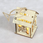 Decorative illuminated miniature wooden house