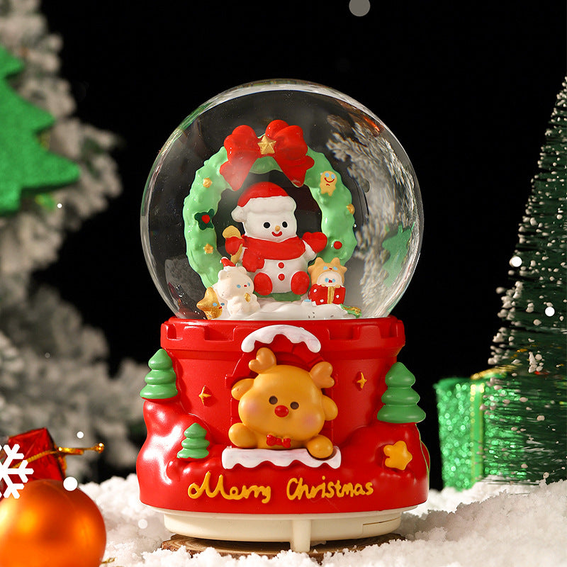 Christmas Snow Globe with Light and Music