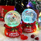 Christmas snow globe with music and light