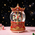 Christmas snow globe with music, light, and snowfall