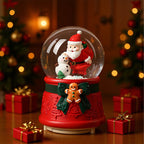 Christmas Snow Globe Music Box with Light