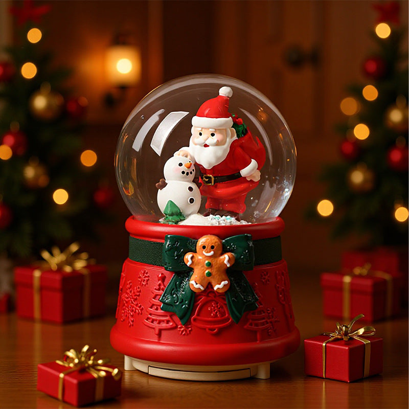 Christmas Snow Globe Music Box with Light