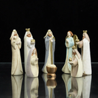 Nativity figures set made of resin, 8-piece