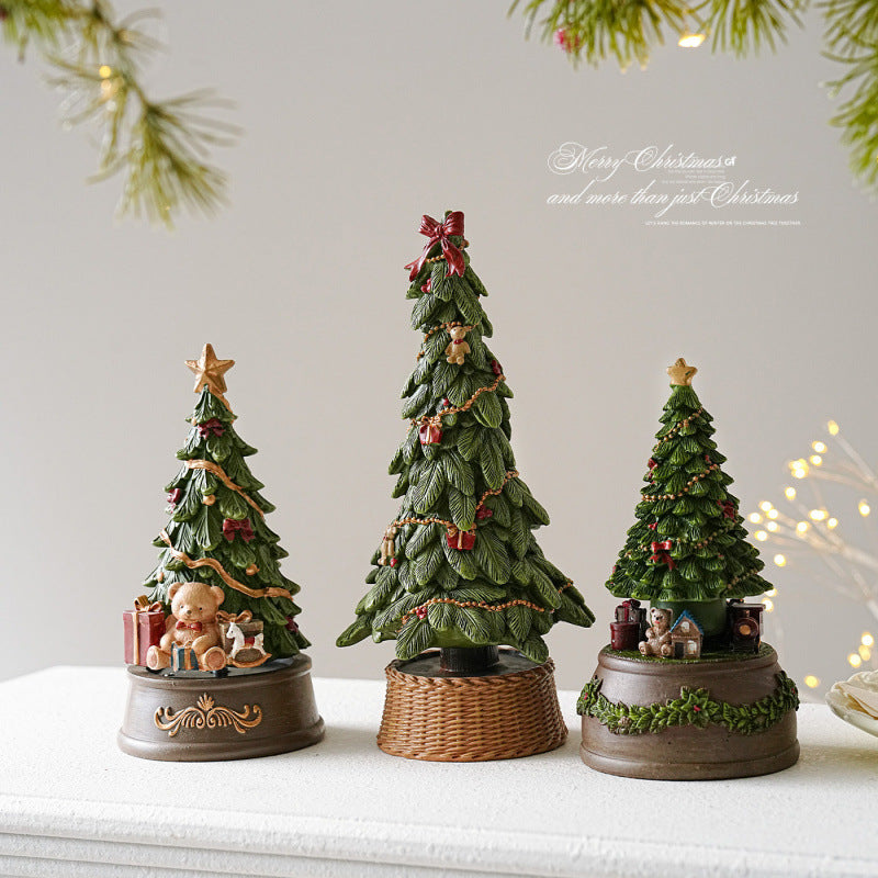 Christmas music box made of synthetic resin