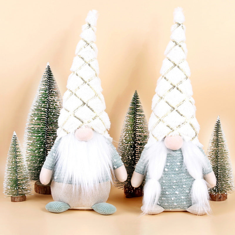 Christmas Elf Figure, 44 cm, sitting with sequins