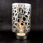 Rotating metal candle holder, round