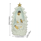 Decorative nativity figures made of resin, 3-piece set