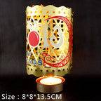 Rotating tealight holder made of brass, classic design