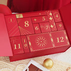 Advent calendar gift box, 24 compartments, with gold embossing