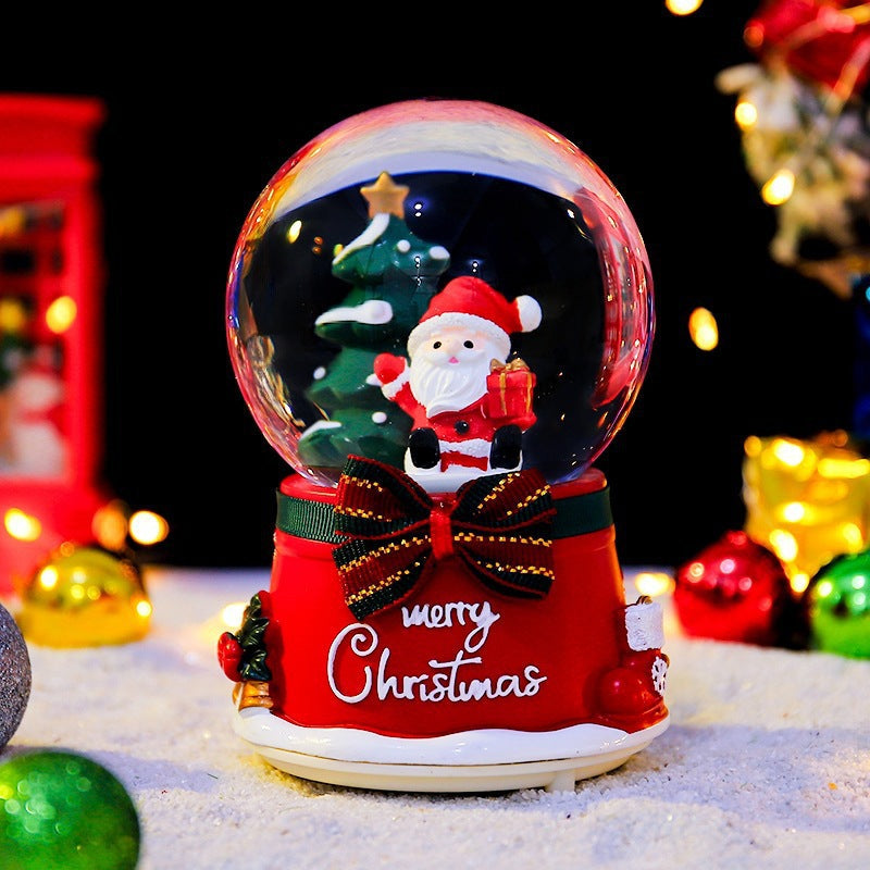 Christmas glass ball musical box with light