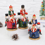 Hand-painted nutcracker music box made of pine wood