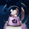 Music box snow globe with light and music