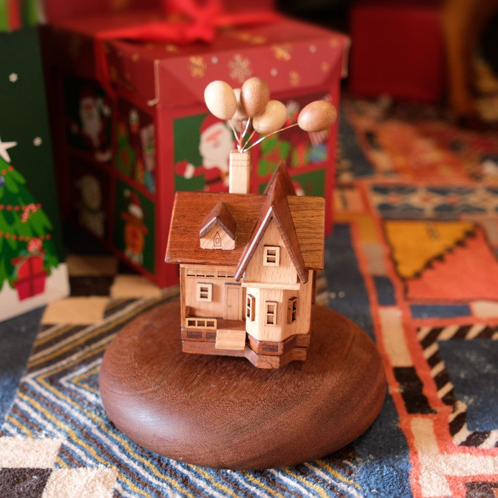 Wooden music box with various melodies