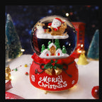 Illuminated snow globe with music and snow effect