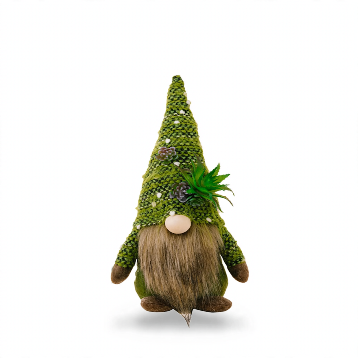 Christmas elf figure with knitted hat