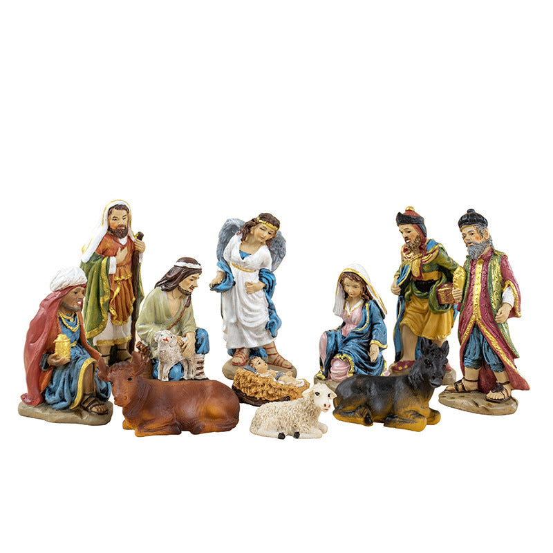 Christmas nativity figures set, 11-piece