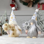 Gnome figure with hat in gold and silver look