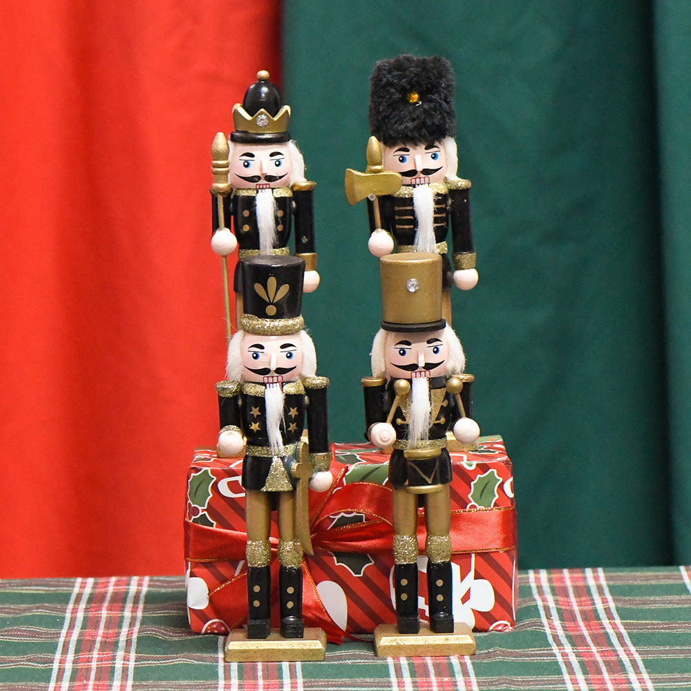 Nutcracker Soldier Set, 18 cm, 4 pieces, wood