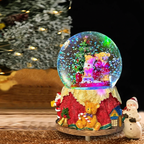 European music box with glass sphere and night light