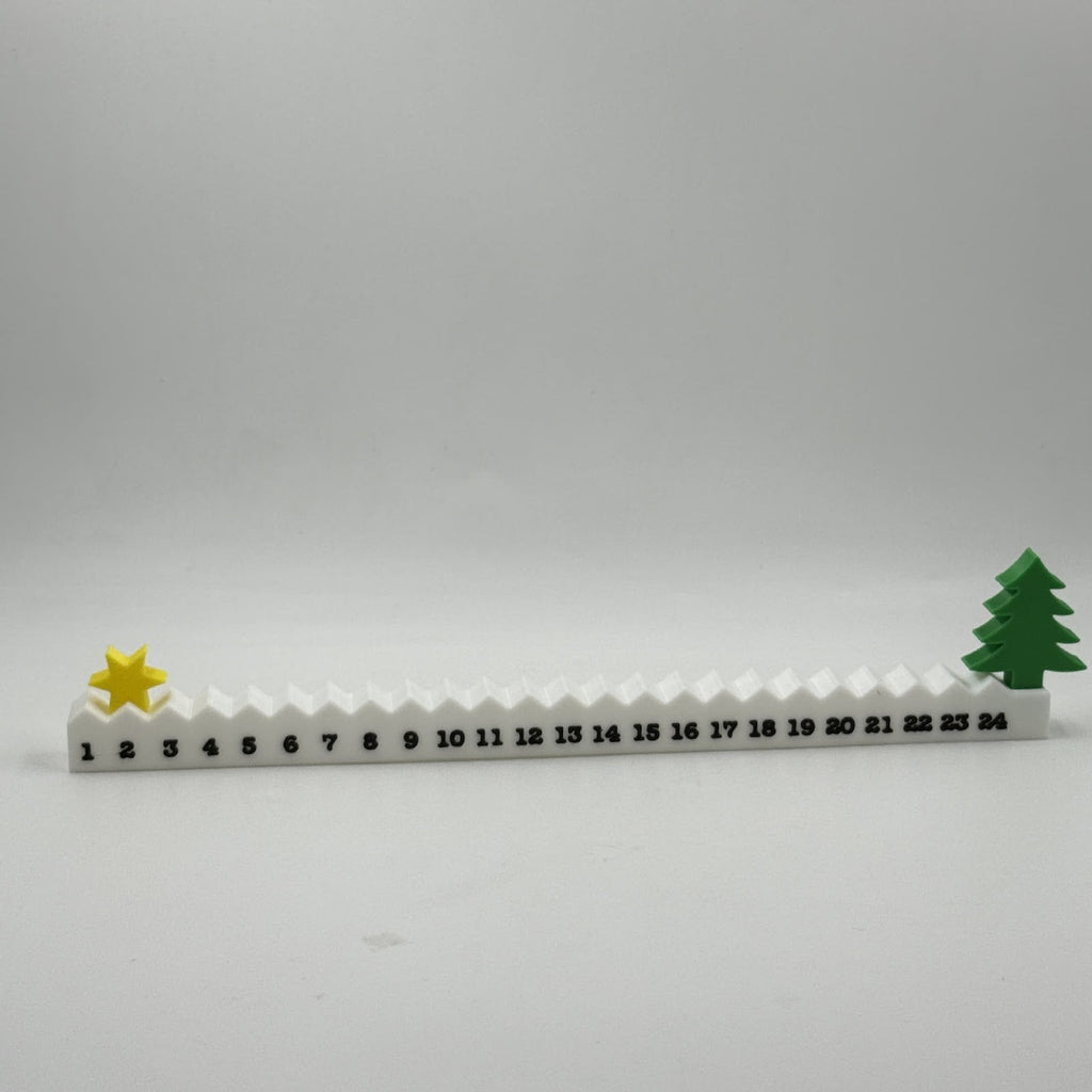 Christmas Advent Calendar made of PLA, table decoration